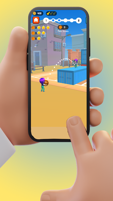 Basketball challenge gameplay scene