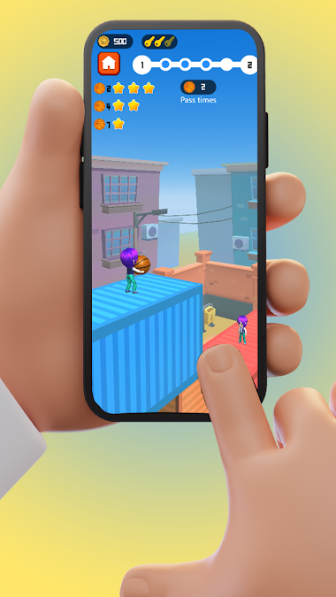 A colorful basketball scene in Slam Dunk FRVR